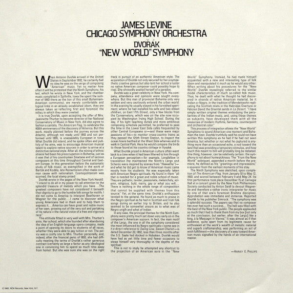 James Levine (2), Chicago Symphony Orchestra, Dvořák* : "New World" Symphony (LP, Album, RE)