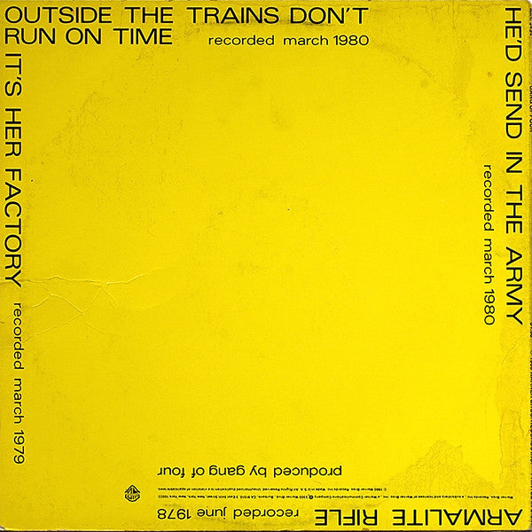 Gang Of Four : Gang Of Four (12", EP, S/Edition, Win)