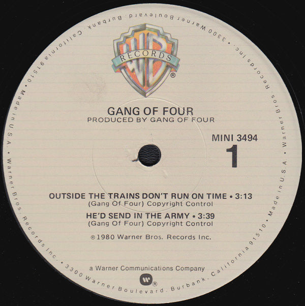 Gang Of Four : Gang Of Four (12", EP, S/Edition, Win)