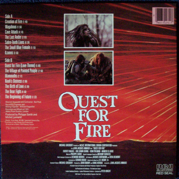 Philippe Sarde : Quest For Fire (Original Motion Picture Soundtrack) (LP, Album, Gat)