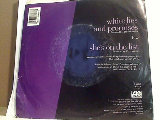 Robert Hart : White Lies & Promises (7", Promo, SP )