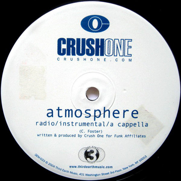 Crush One : Atmosphere / Know Yourself (12")