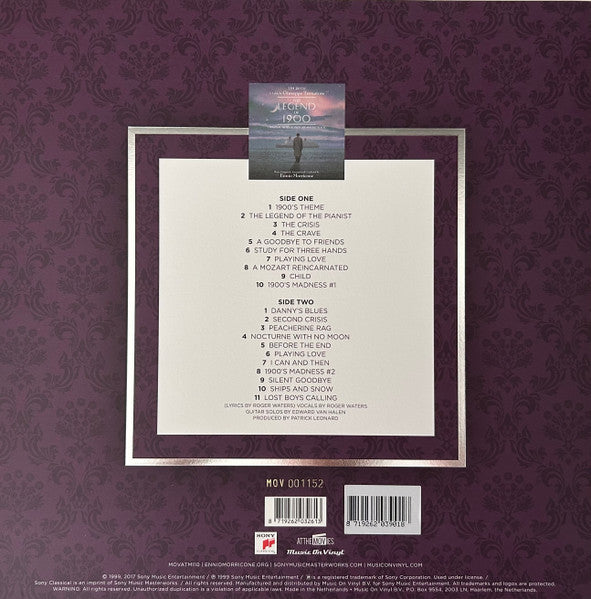 Ennio Morricone : The Legend Of 1900 (LP, Album, Ltd, Num, RE, Gre)