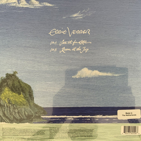 Eddie Vedder : Save It For Later / Room At The Top (12", RSD, Ltd, Oce)