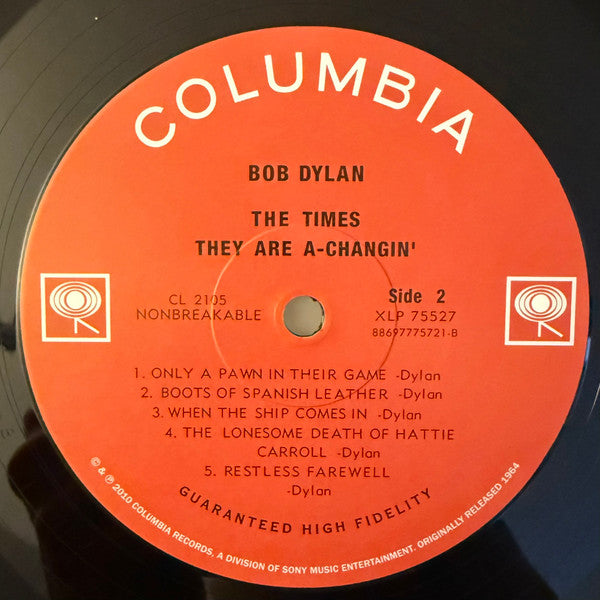 Bob Dylan : The Times They Are A-Changin' (LP, Mono, RE, 140)