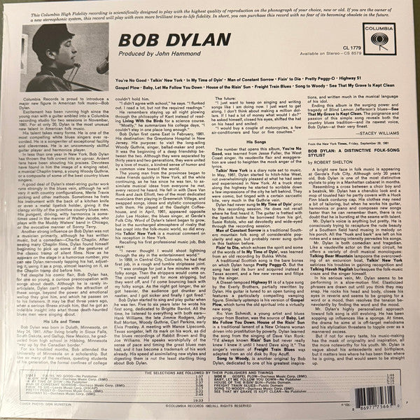 Bob Dylan : Bob Dylan (LP, Mono, RE, 140)