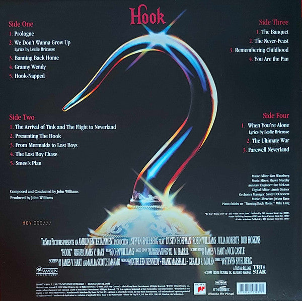 John Williams (4) : Hook (Original Motion Picture Soundtrack) (2xLP, Album, Ltd, Num, RE, Red)