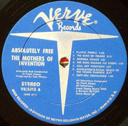 The Mothers : Absolutely Free (LP, Album, Wad)