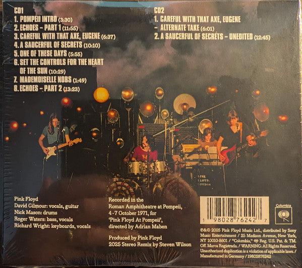 Pink Floyd : Pink Floyd At Pompeii MCMLXXII (2xCD, Album)