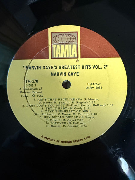 Marvin Gaye : Marvin Gaye's Greatest Hits Volume. 2 (LP, Comp, Mono)