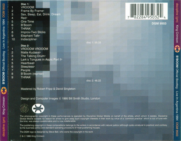 King Crimson : B'Boom (Official Bootleg - Live In Argentina) (2xCD, Album)