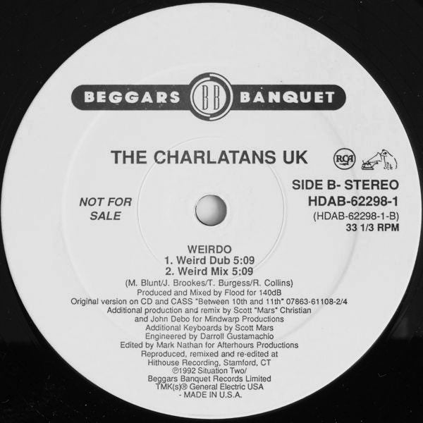 The Charlatans : Weirdo (Club Remixes) (12", Single, Promo)