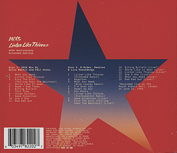 INXS : Listen Like Thieves (40th Anniversary Extended Edition) (2xCD, Album, RE, RM)