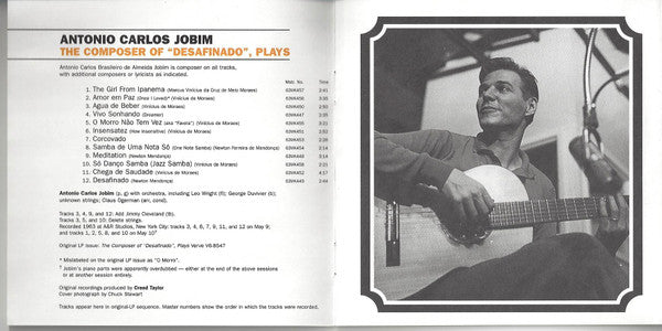 Antonio Carlos Jobim : The Composer Of "Desafinado", Plays (CD, Album, RE, RM, Dig)