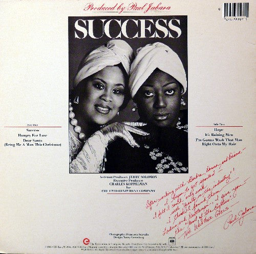 The Weather Girls : Success (LP, Album)