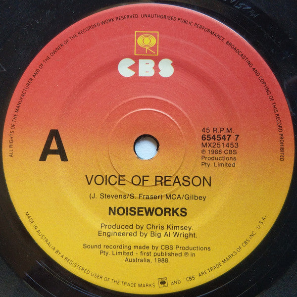 Noiseworks : Voice Of Reason (7", Single)