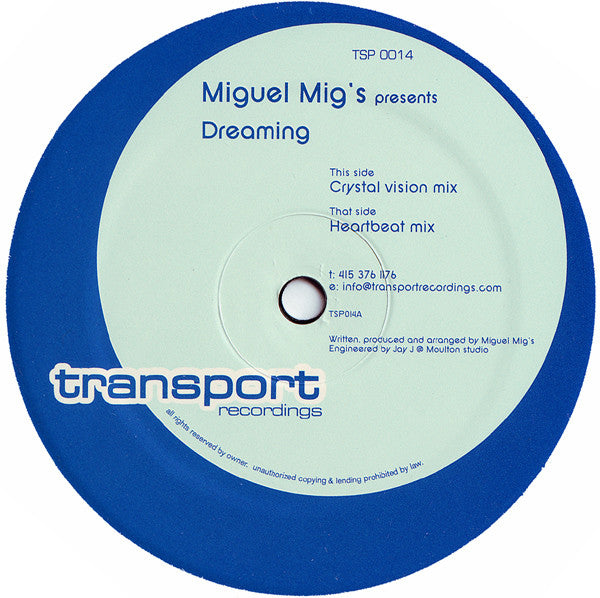 Miguel Migs : Dreaming (12")