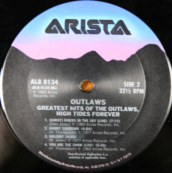 Outlaws : Greatest Hits Of The Outlaws, High Tides Forever (LP, Comp, Club)