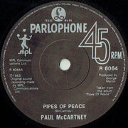 Paul McCartney : Pipes Of Peace (7", Single, Sol)
