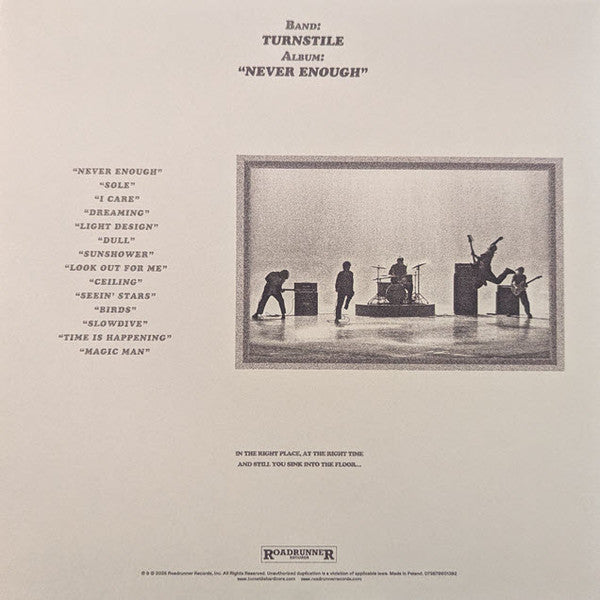 Turnstile (2) : Never Enough (LP, Album, Ltd, Per)