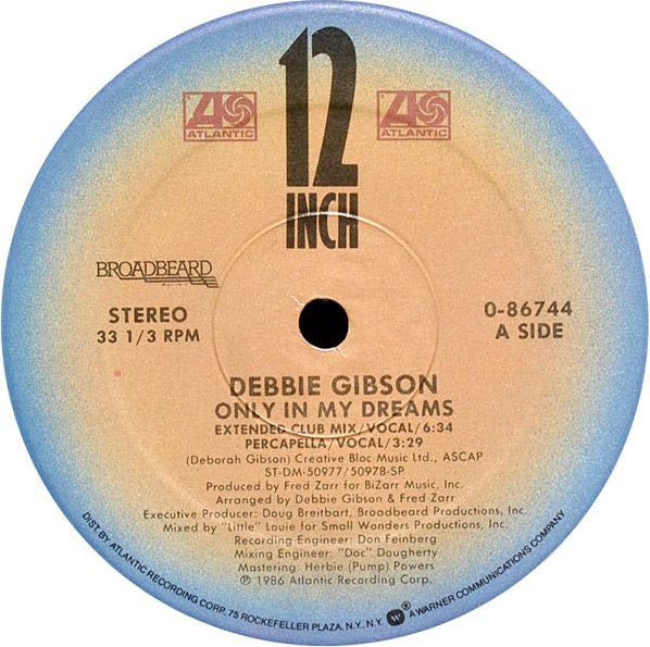 Debbie Gibson : Only In My Dreams (12", SP,)