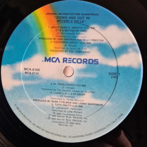 Various : Down And Out In Beverly Hills (Original Motion Picture Soundtrack) (LP, Album, Clu)