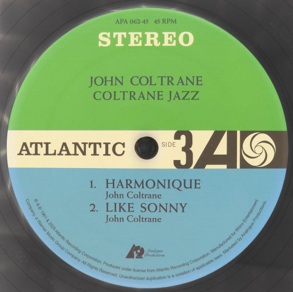 John Coltrane : Coltrane Jazz (2x12", Album, Ltd, Num, RE, 180)