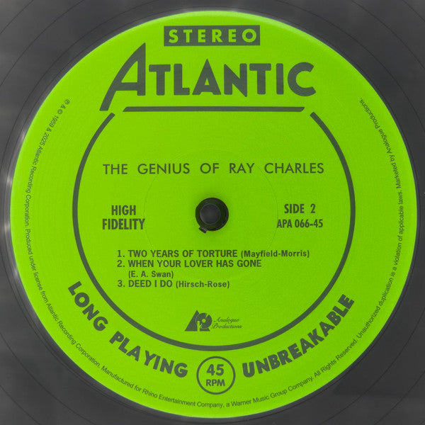 Ray Charles : The Genius Of Ray Charles (2x12", Album, Ltd, Num, RE, RM, 180)