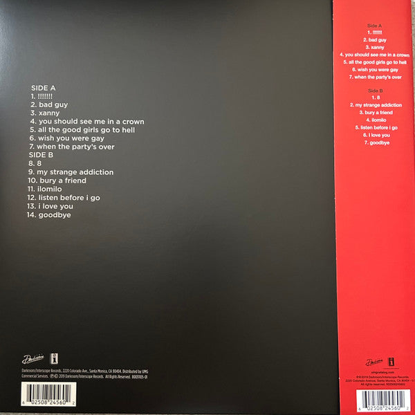 Billie Eilish : When We All Fall Asleep, Where Do We Go? (LP, Album, Ltd, RE, Glo)