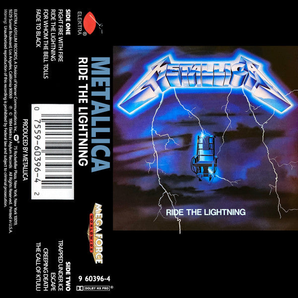 Metallica : Ride The Lightning (Cass, Album, RE, AR,)