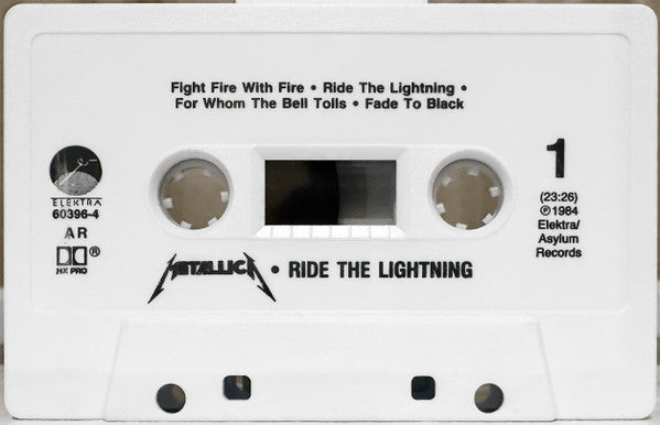 Metallica : Ride The Lightning (Cass, Album, RE, AR,)