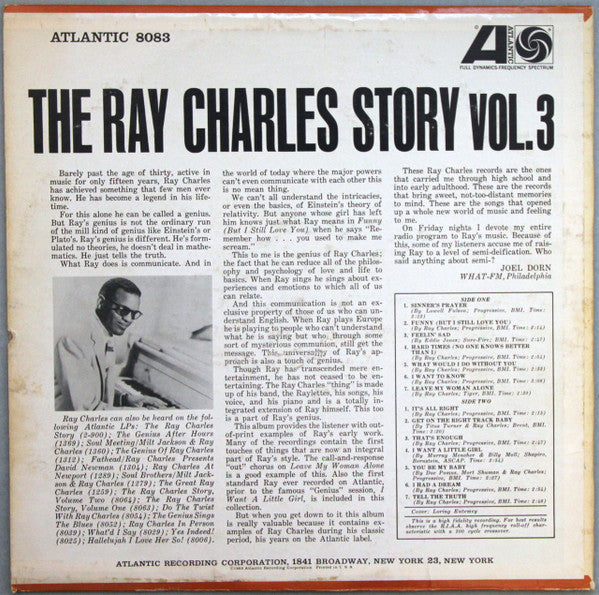 Ray Charles : The Ray Charles Story Volume 3 (LP, Album, Comp, Mono, MGM)