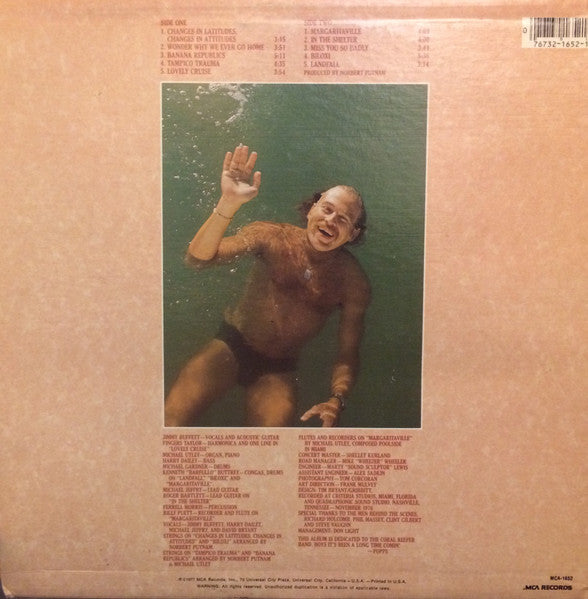 Jimmy Buffett : Changes In Latitudes, Changes In Attitudes (LP, RE)