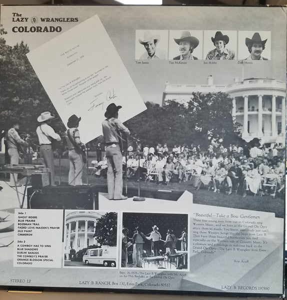 The Lazy B Wranglers : Colorado (LP, Album)