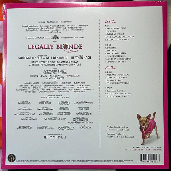 "Legally Blonde" Original Broadway Cast : Legally Blonde The Musical (Original Broadway Cast Recording) (2xLP, Album, Pin)