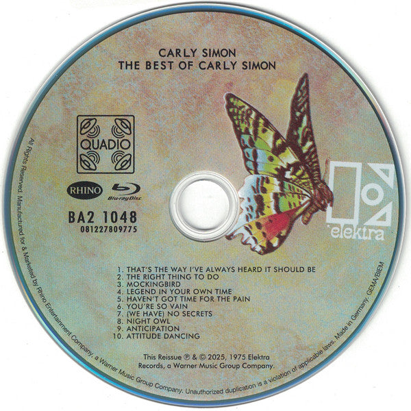 Carly Simon : The Best Of Carly Simon (Blu-ray, Blu-ray-A, Comp, Quad, RE, Multichannel)