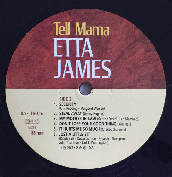 Etta James : Tell Mama (LP, Album, RE, 180)