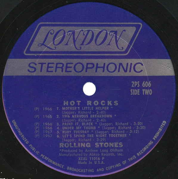 The Rolling Stones : Hot Rocks 1964-1971 (2xLP, Comp, P -)