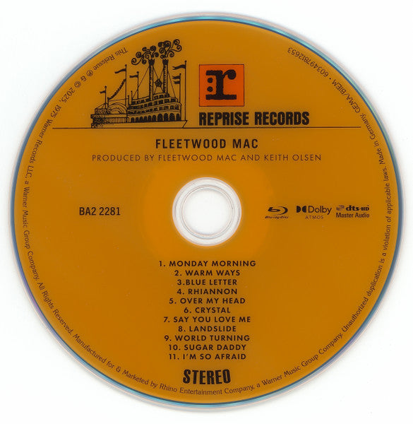Fleetwood Mac : Fleetwood Mac (Blu-ray, Blu-ray-A, Album, Ltd, RE, Multichannel, )