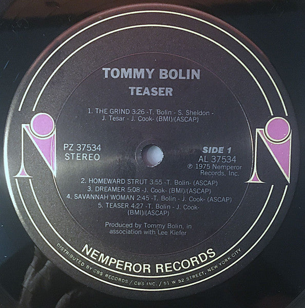 Tommy Bolin : Teaser (LP, Album, RE, Pit)
