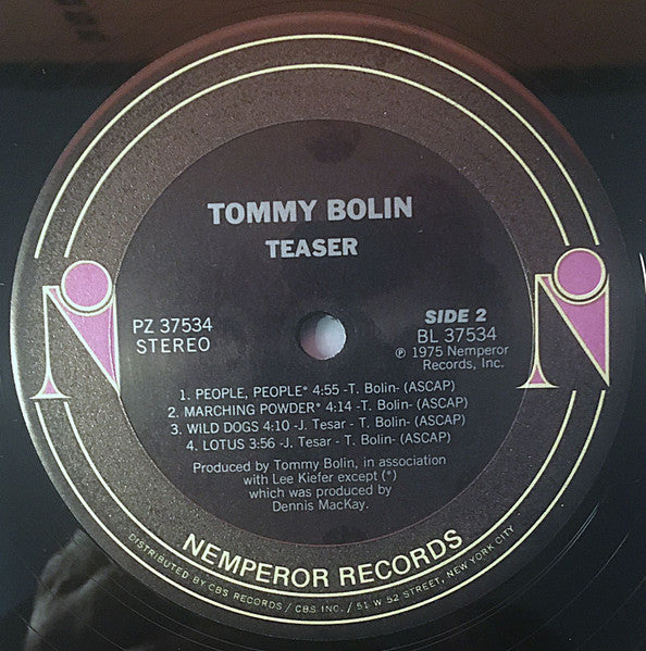 Tommy Bolin : Teaser (LP, Album, RE, Pit)