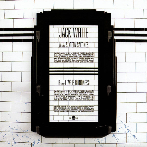 Jack White (2) : Sixteen Saltines (7", Single)