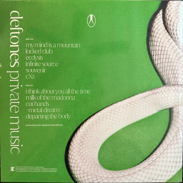 Deftones : Private Music (LP, Album, Cle)