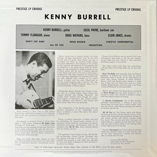 Kenny Burrell : Kenny Burrell (LP, Album, Mono, RE, 180)