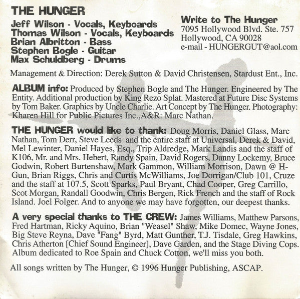 The Hunger : Devil Thumbs A Ride (CD, Album, Club, BMG)