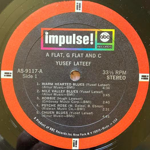 Yusef Lateef : A Flat, G Flat And C (LP, Album, RP)