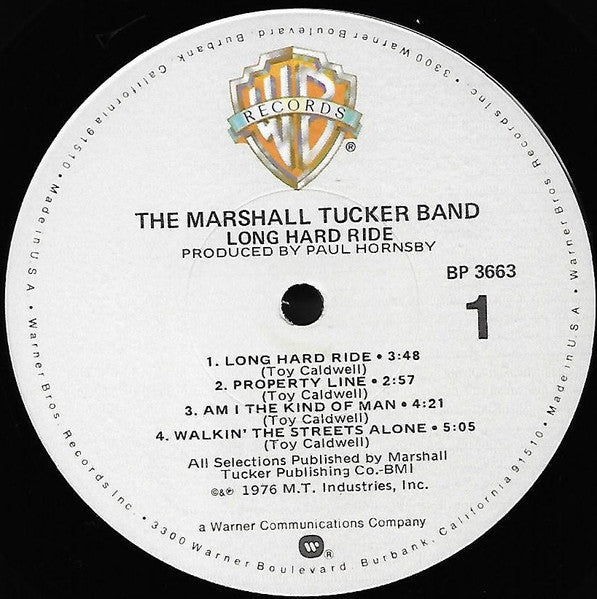 The Marshall Tucker Band : Long Hard Ride (LP, Album, RE)