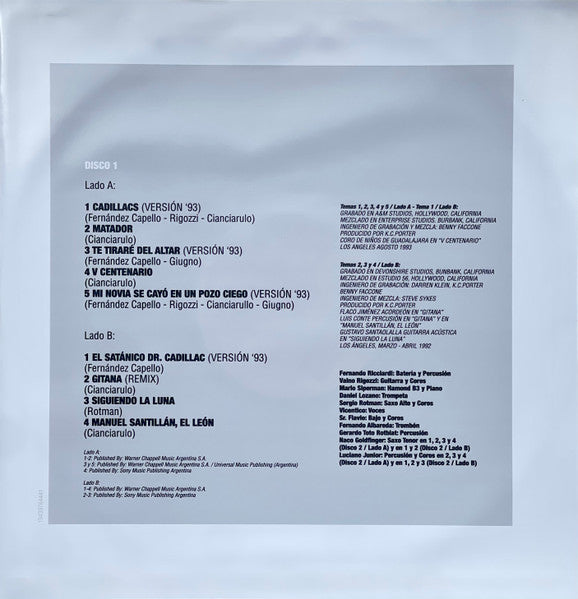 Los Fabulosos Cadillacs : Vasos Vacíos (2xLP, Comp, RE)