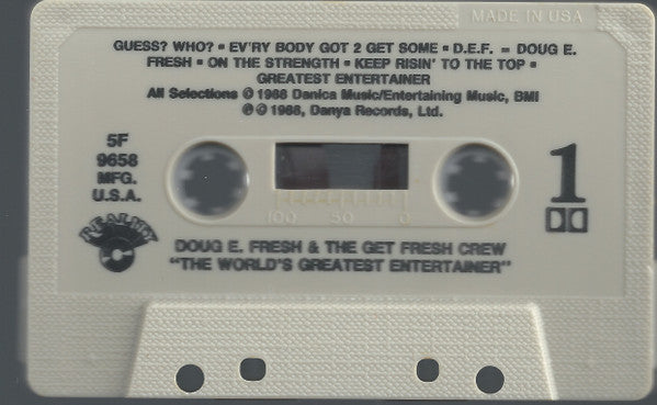 Doug E. Fresh And The Get Fresh Crew : The Worlds Greatest Entertainer (Cass, Album)