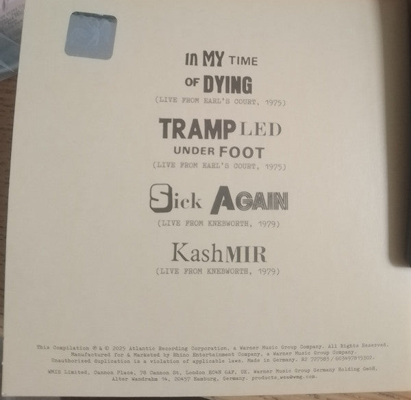 Led Zeppelin : Live EP (CD, EP, RM)